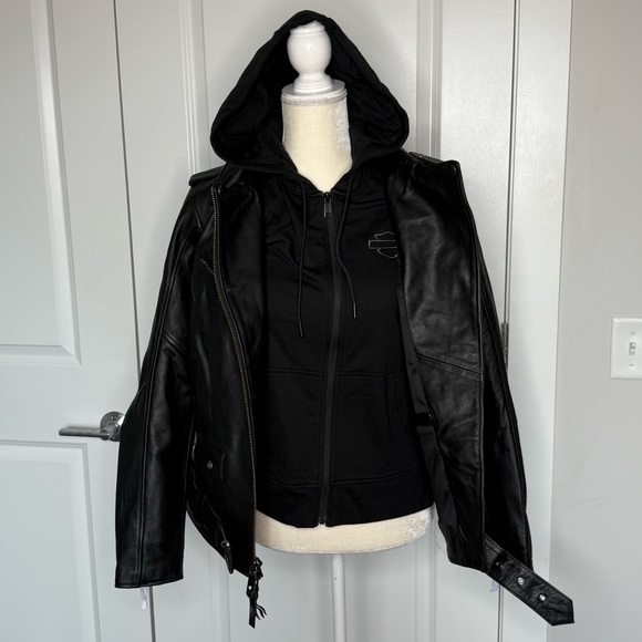 Harley-Davidson Women’s Potomac 3-in-1 Leather Riding Jacket size medium - Picture 10 of 15
